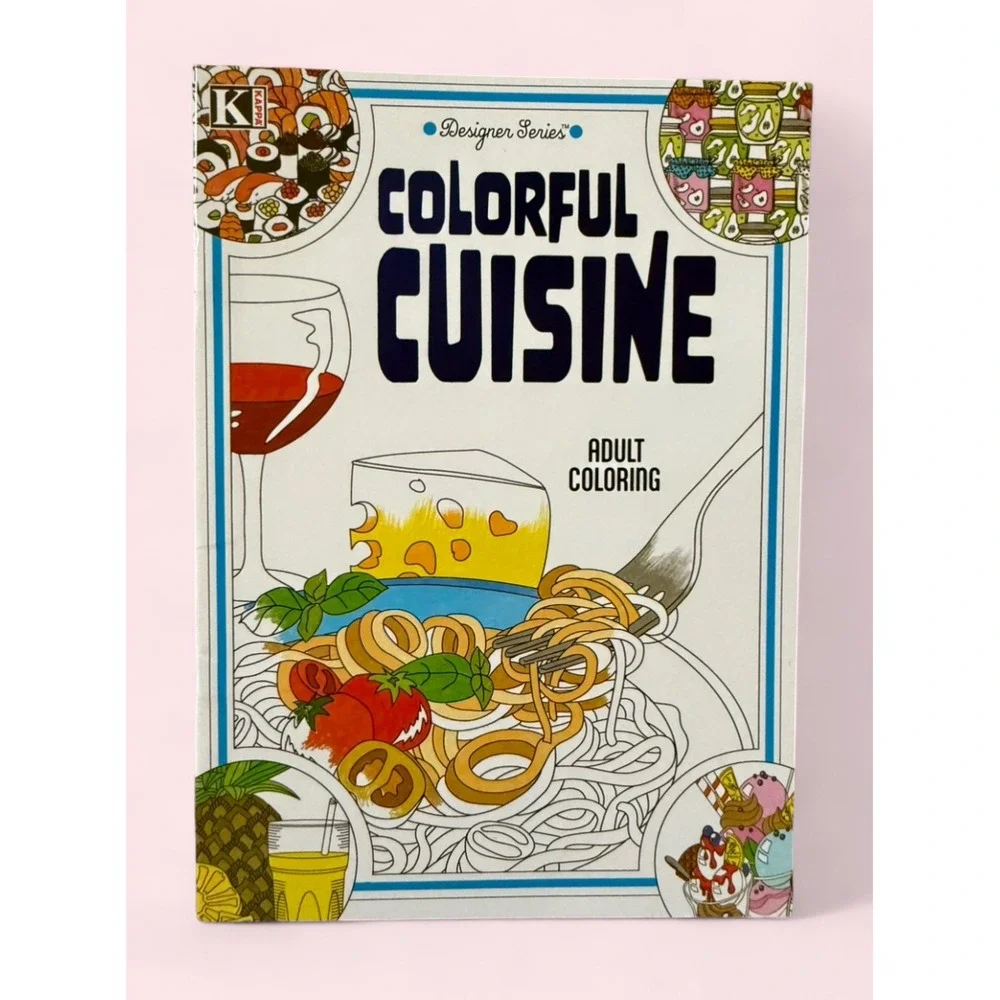 Kappa Designer Series Adult Coloring Book Set Mandalas Cuisine Stained Glass 3pk